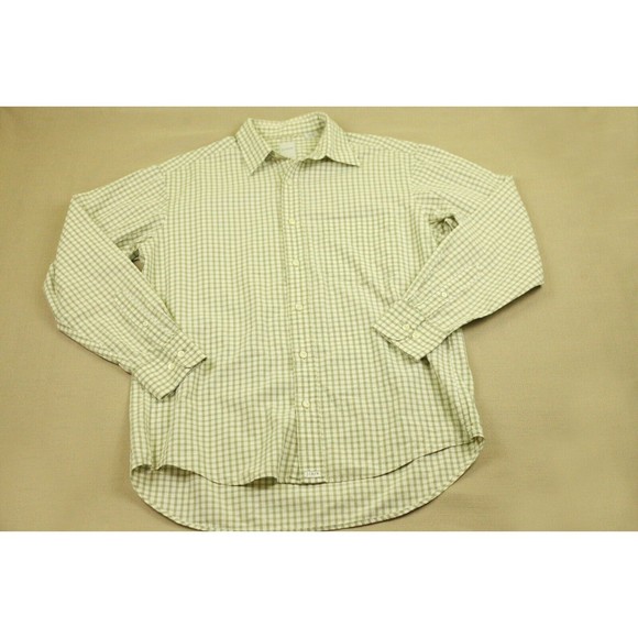 VTG J Crew Mens Sz S Long Sleeve Button Down Cotton Shirt Plaid Hong Kong EUC - Picture 8 of 9